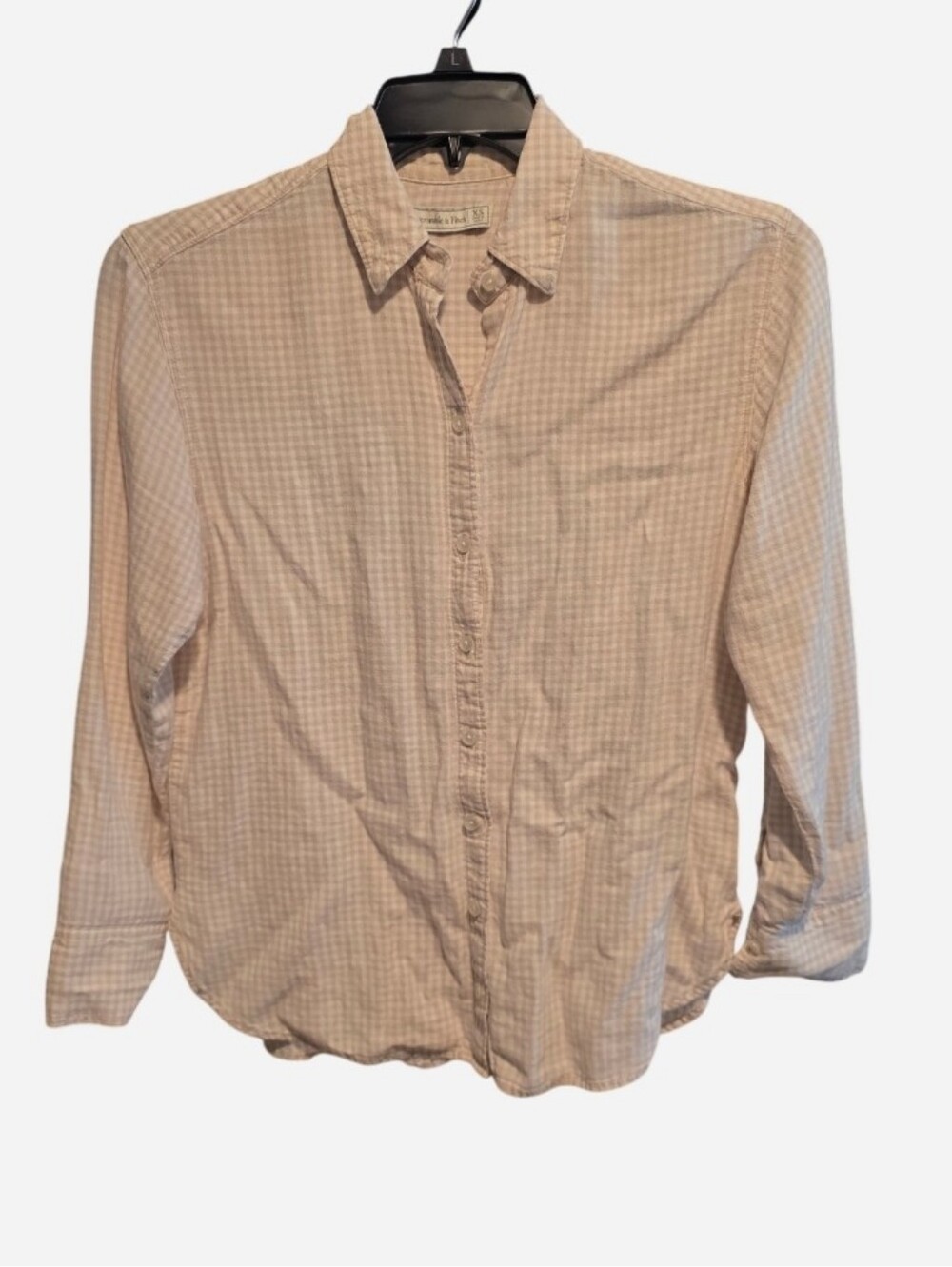 Abercrombie & Fitch Beige Gingham Button-Up Shirt